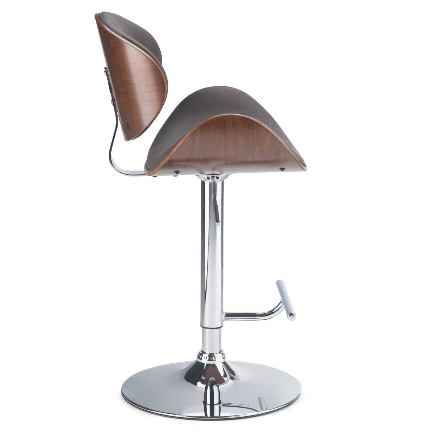 Marana - Bentwood Adjustable Swivel Bar Stool - Distressed Brown