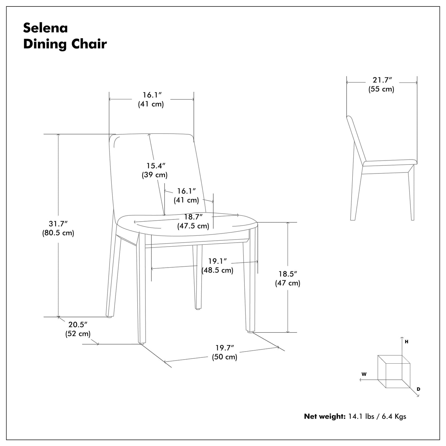 Selena - Dining Chair (Set of 2) - Brown