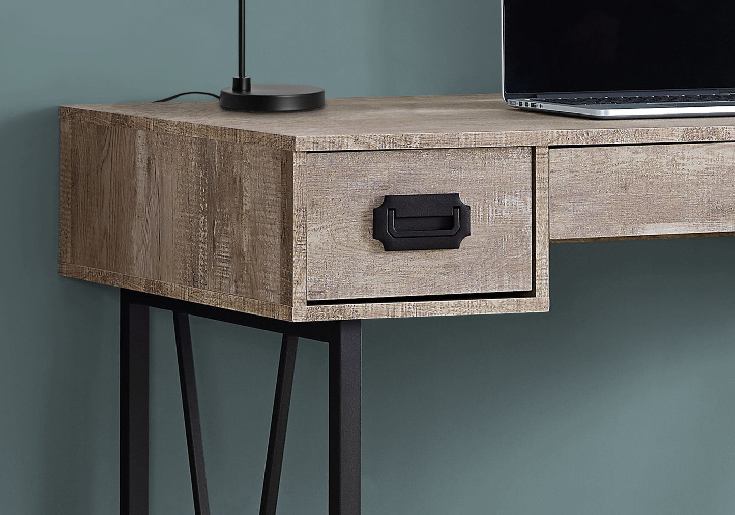 Computer Desk For Home Office, Laptop, Storage Drawers, Transitional - Taupe