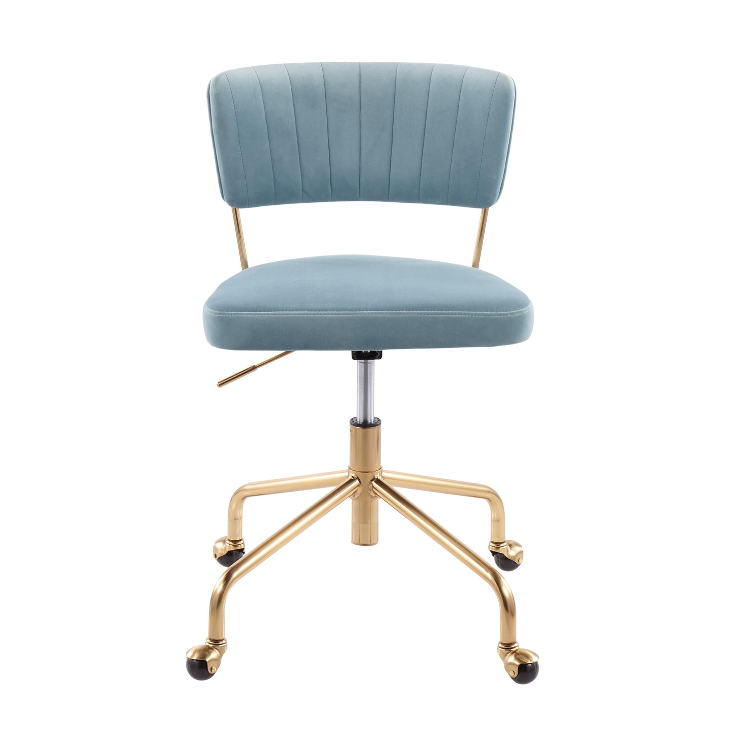 Tania - Contemporary Task Chair - Gold / Light Blue