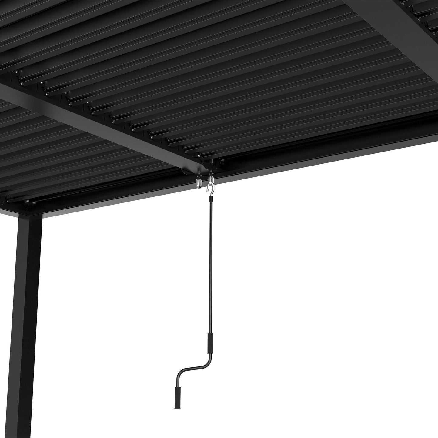 10 x 19 Ft Louver Pergola Frame & Louvers - Black