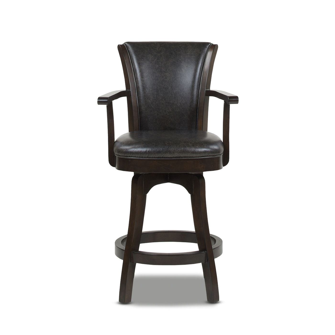 Williams - Swivel Counter Height Bar Stool - Vintage Black Brown