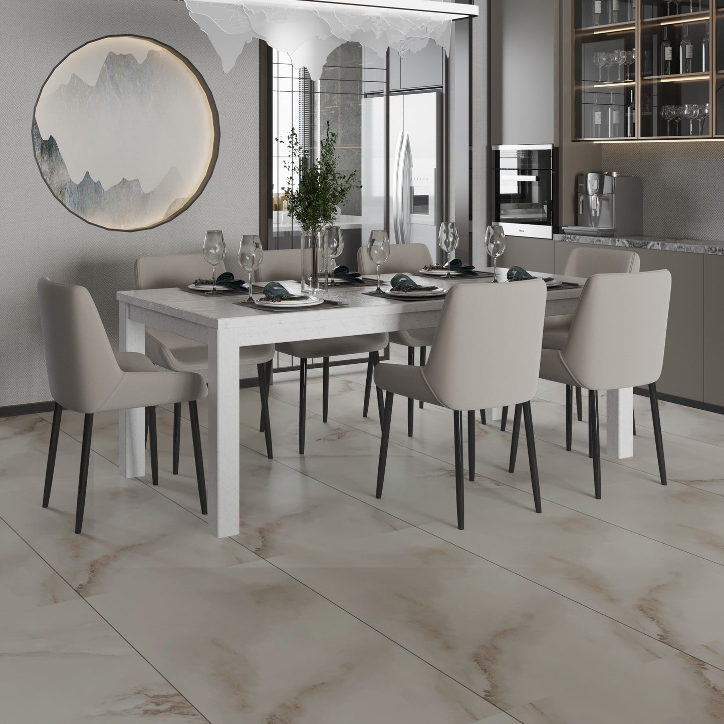 Albany - Solid Wood Dining Table For 6, Small Kitchen Table, Dinner Table, Breakfast Table - White