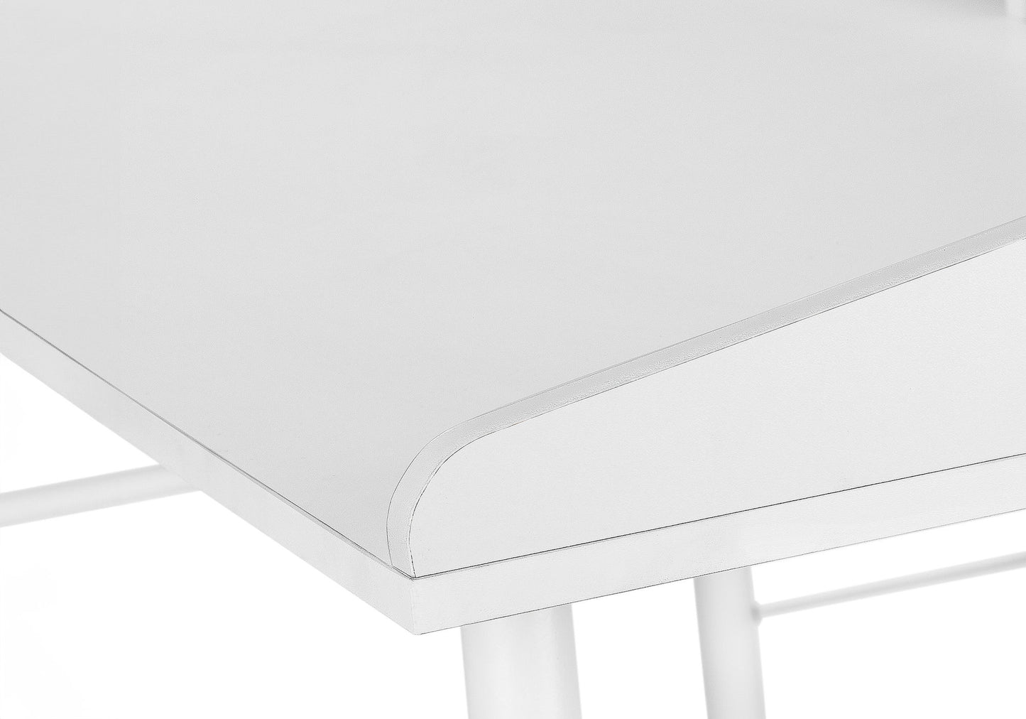Computer Desk For Home Office, Laptop, Storage Shelves, Convenient Design - White