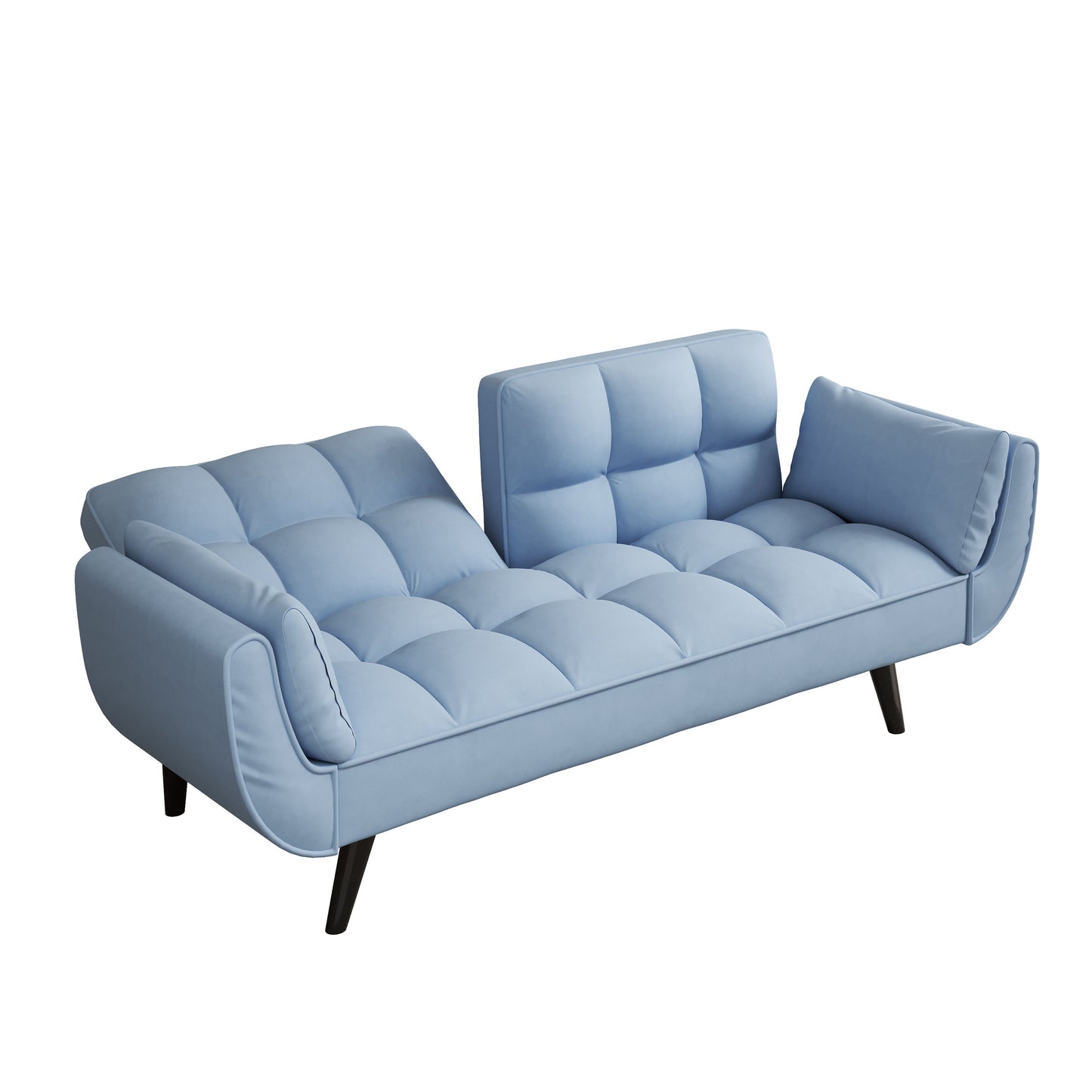 Sofa Soft Two Armrests Throw Pillow Pillow Comfortable Fit Apartment Bedroom Small Space - Antique Navy Blue