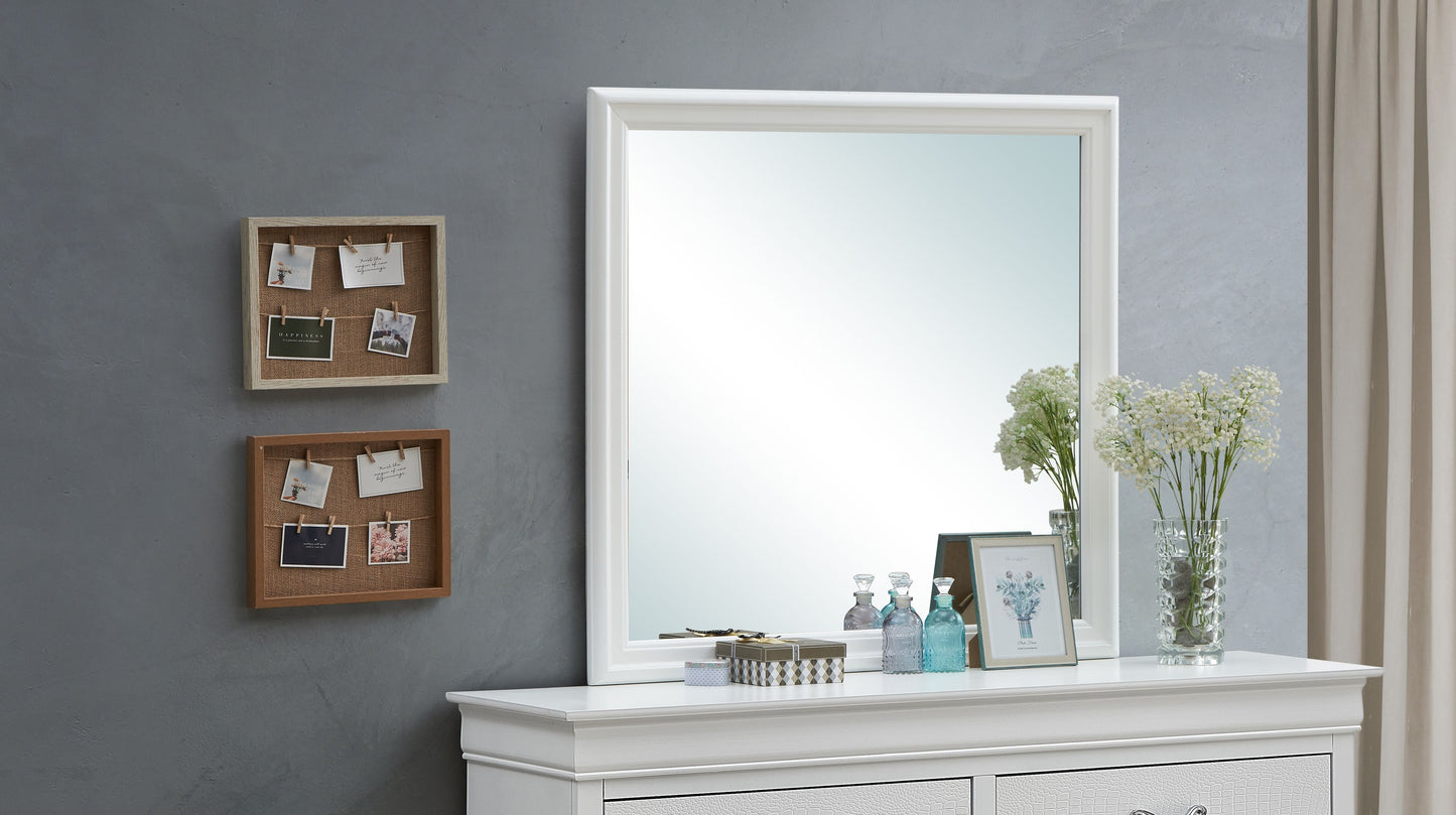 Elegant Transitional Mirror - Silver Champagne
