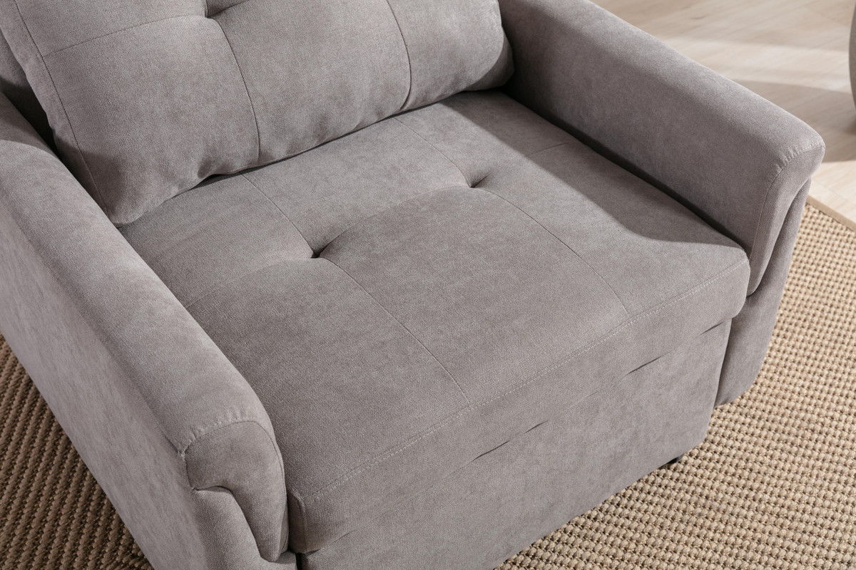 Hannah - Woven Convertible Armchair - Gray