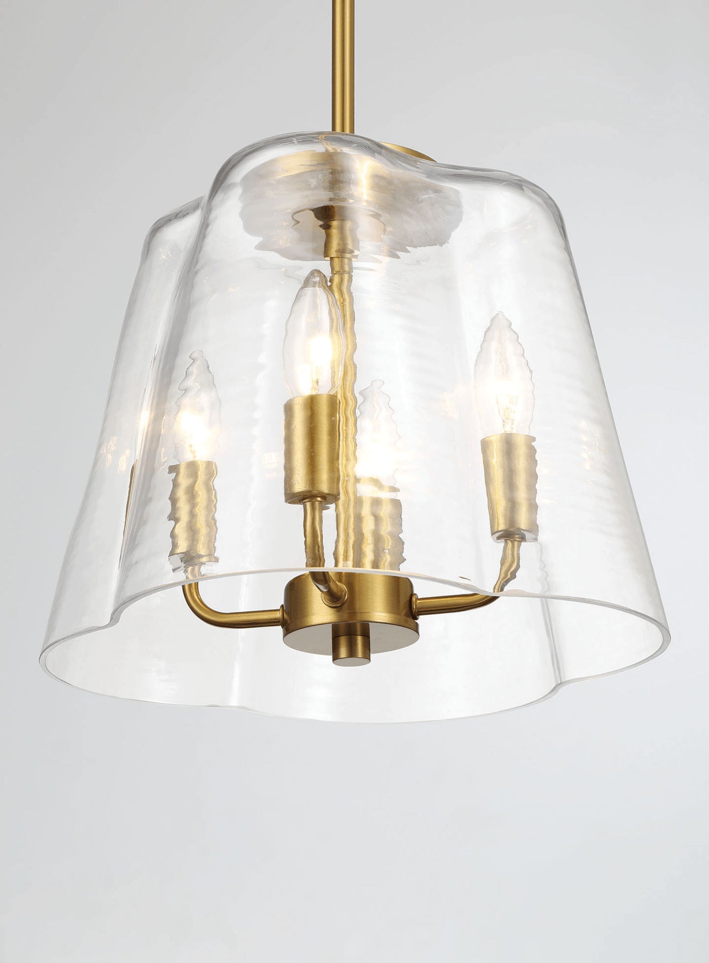 Soiree - 4 Candle Lights Pendant - Clear / Gold