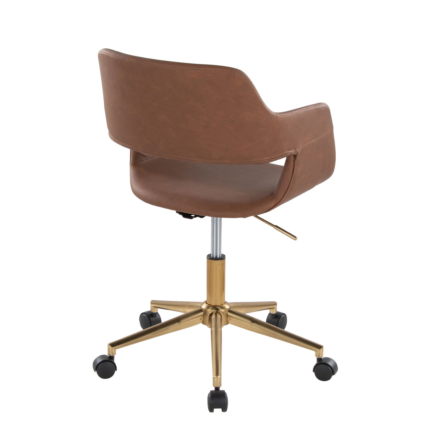 Margarite - Contemporary Task Chair - Gold / Brown