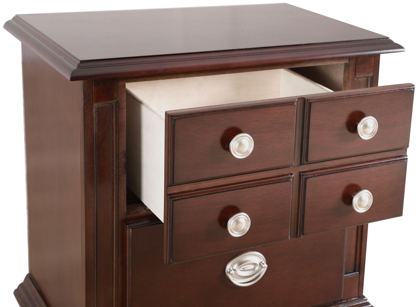 Elegant Traditional Nightstand - Cappuccino