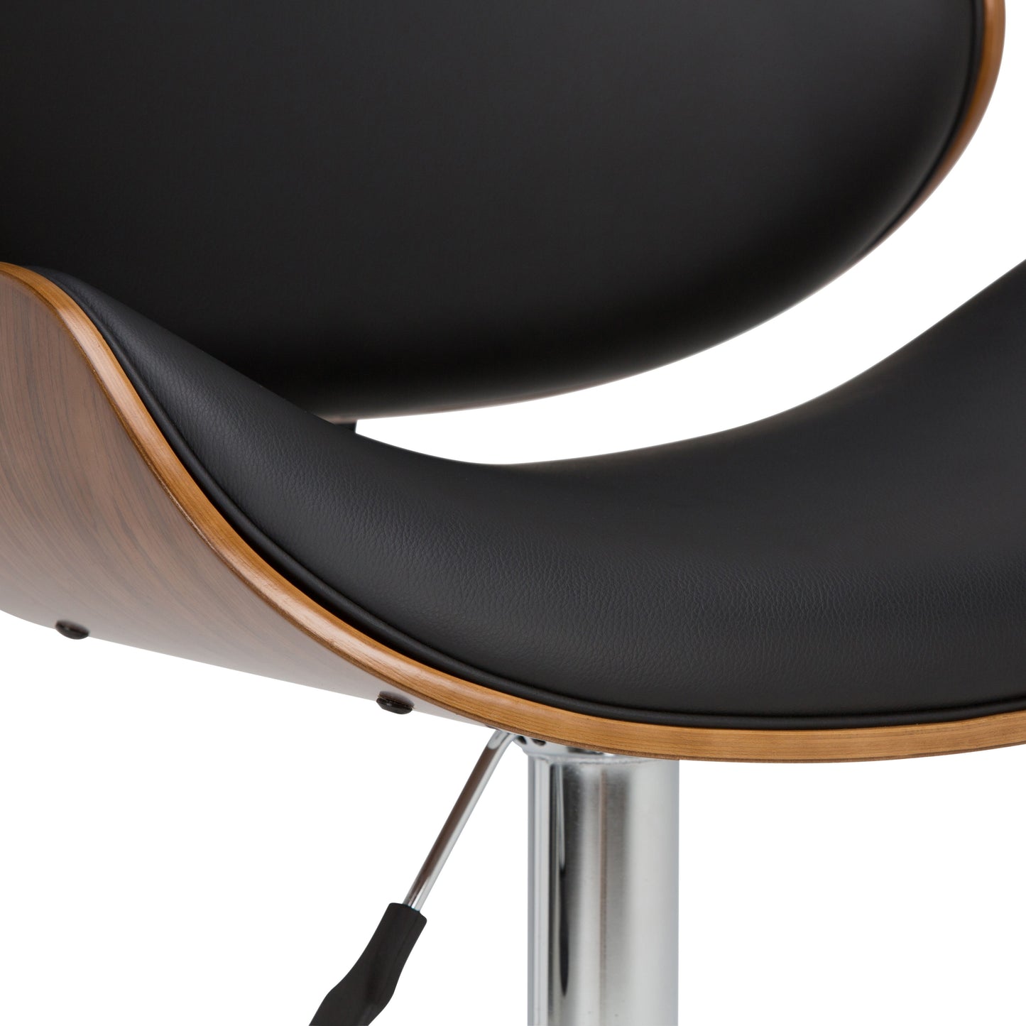 Marana - Bentwood Adjustable Swivel Bar Stool - Black
