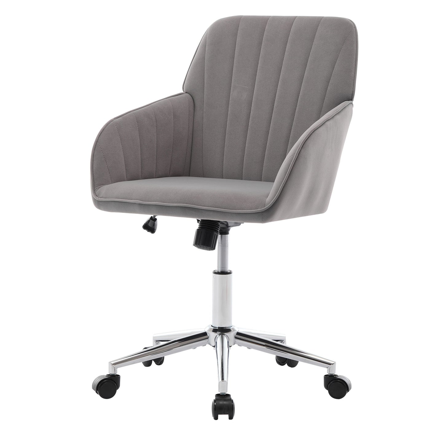 Adjustable Office Chair, Ergonomic Swivel Chair With Comfortable Backrest Seat - Gray