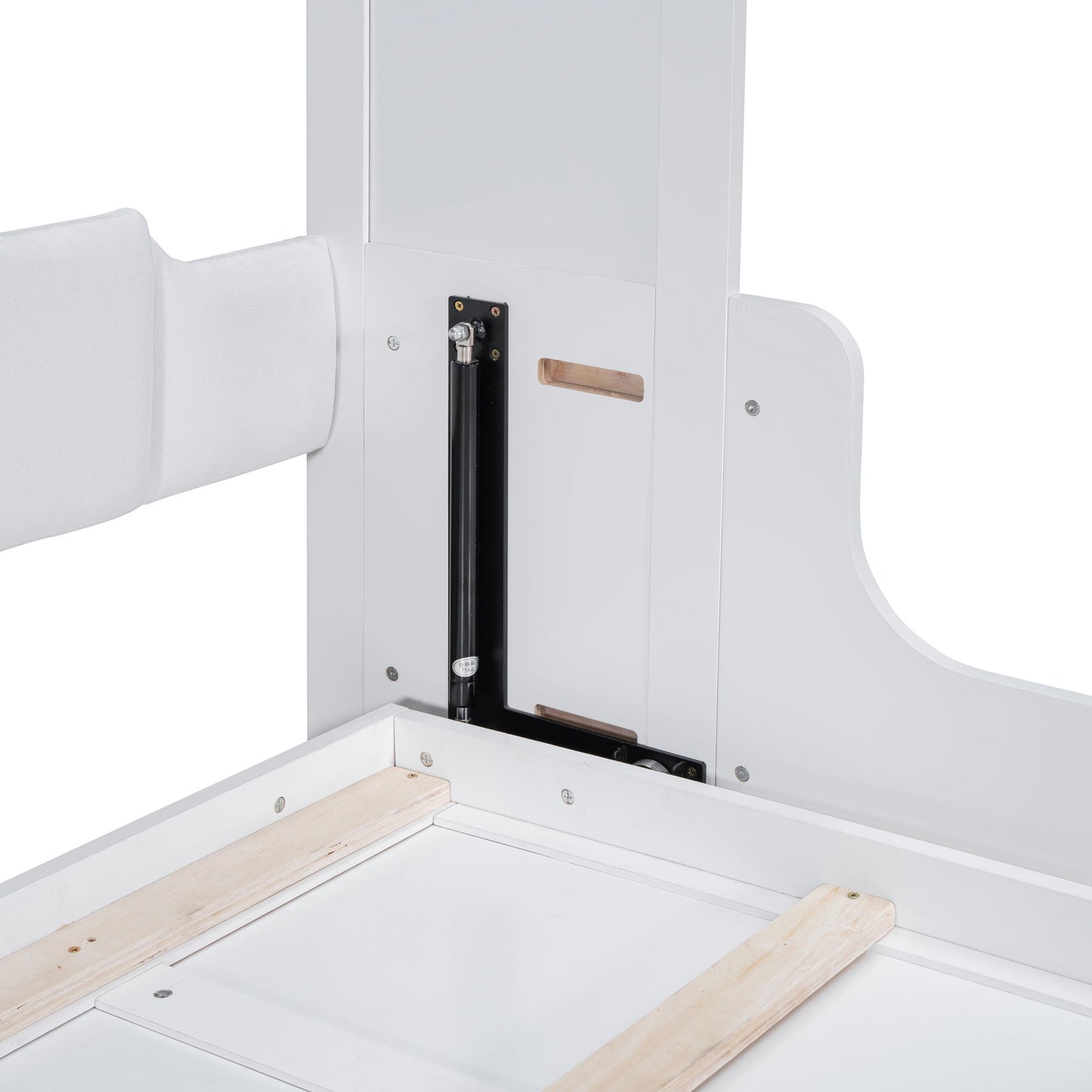 Queen Size Murphy Space Saving Wall Bed With Cushion - White
