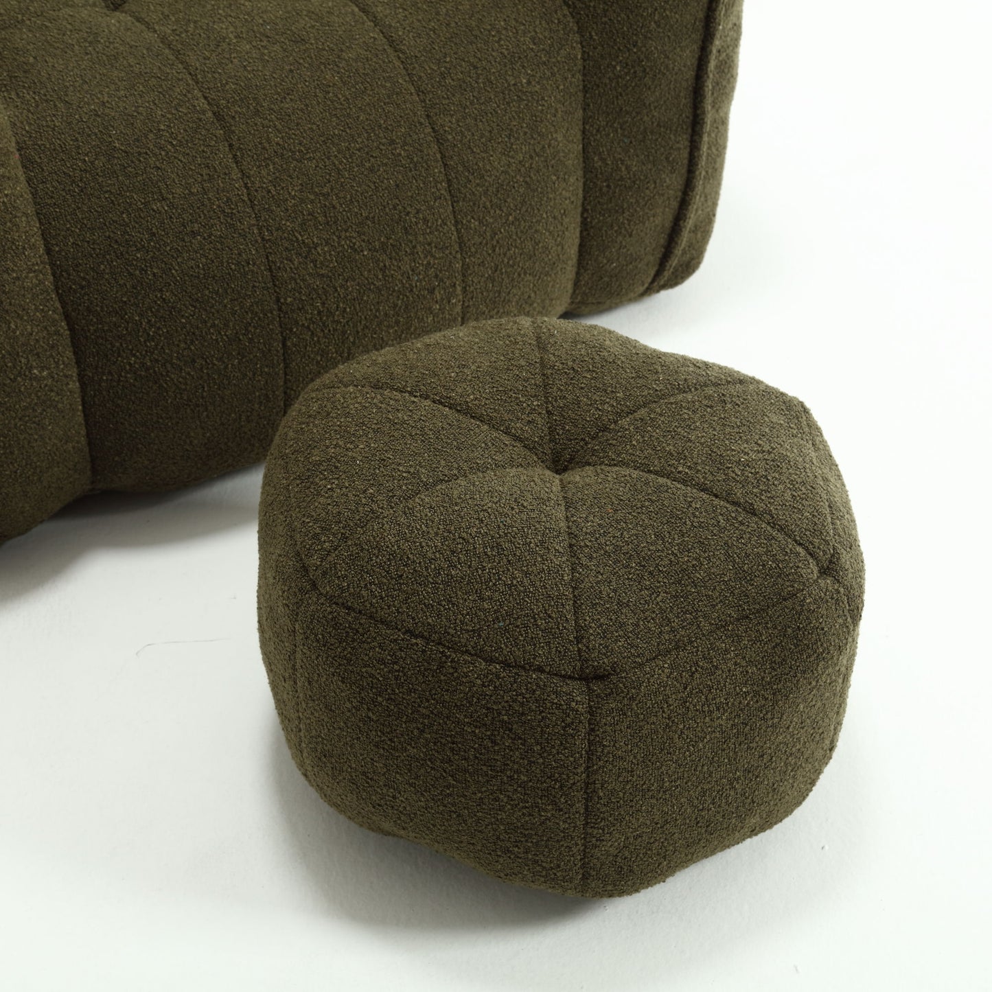 Soft Bean Bag Chair With High Resilient Foam (Chips) - Olive Green