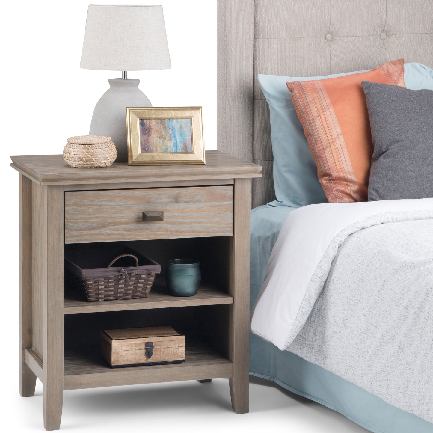 Artisan - Bedside Table - Distressed Gray