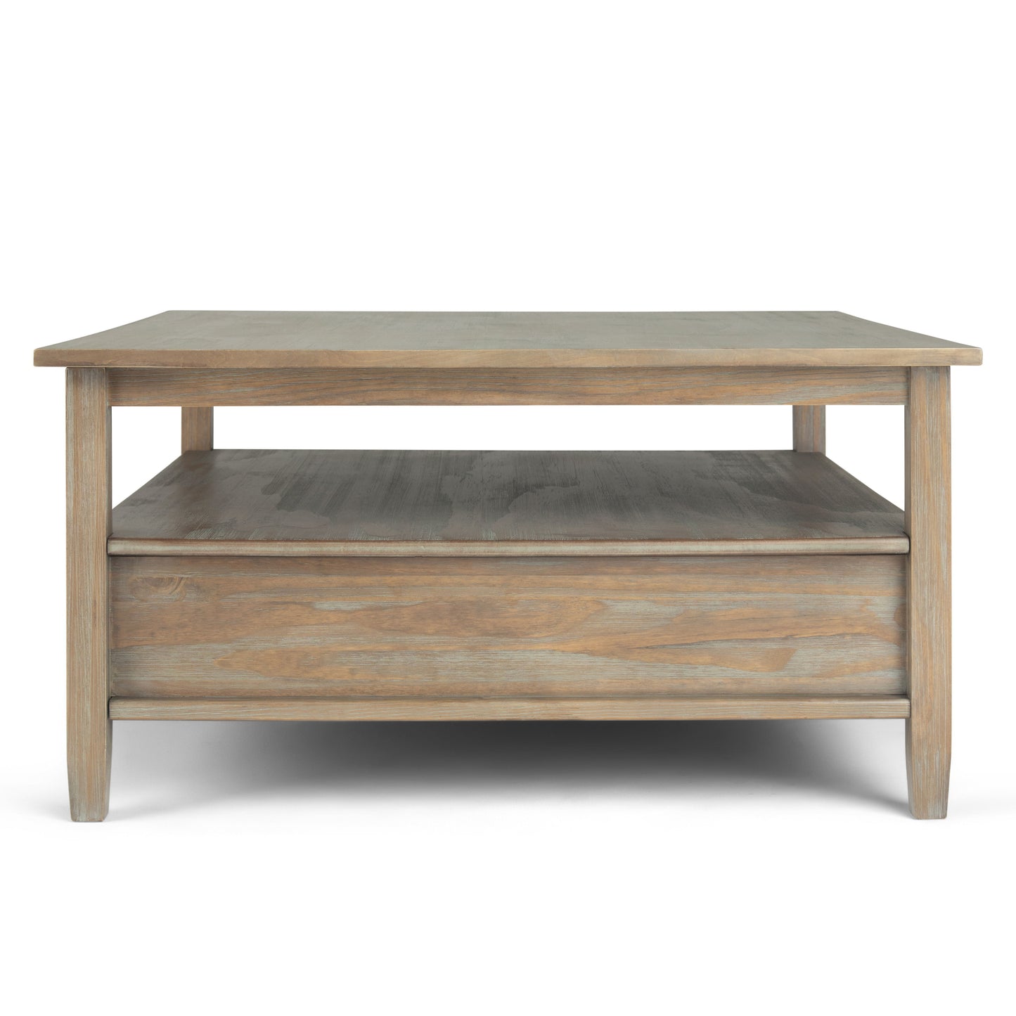 Warm Shaker - Square Coffee Table - Distressed Gray