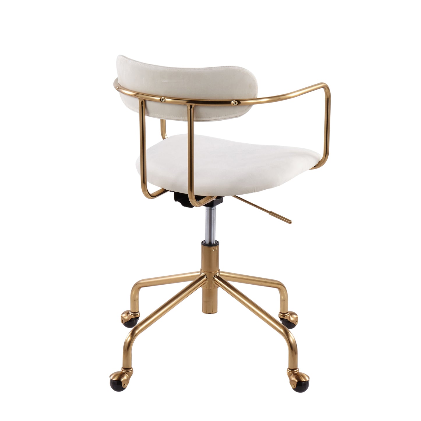 Demi - Contemporary Office Chair - Gold / Cream
