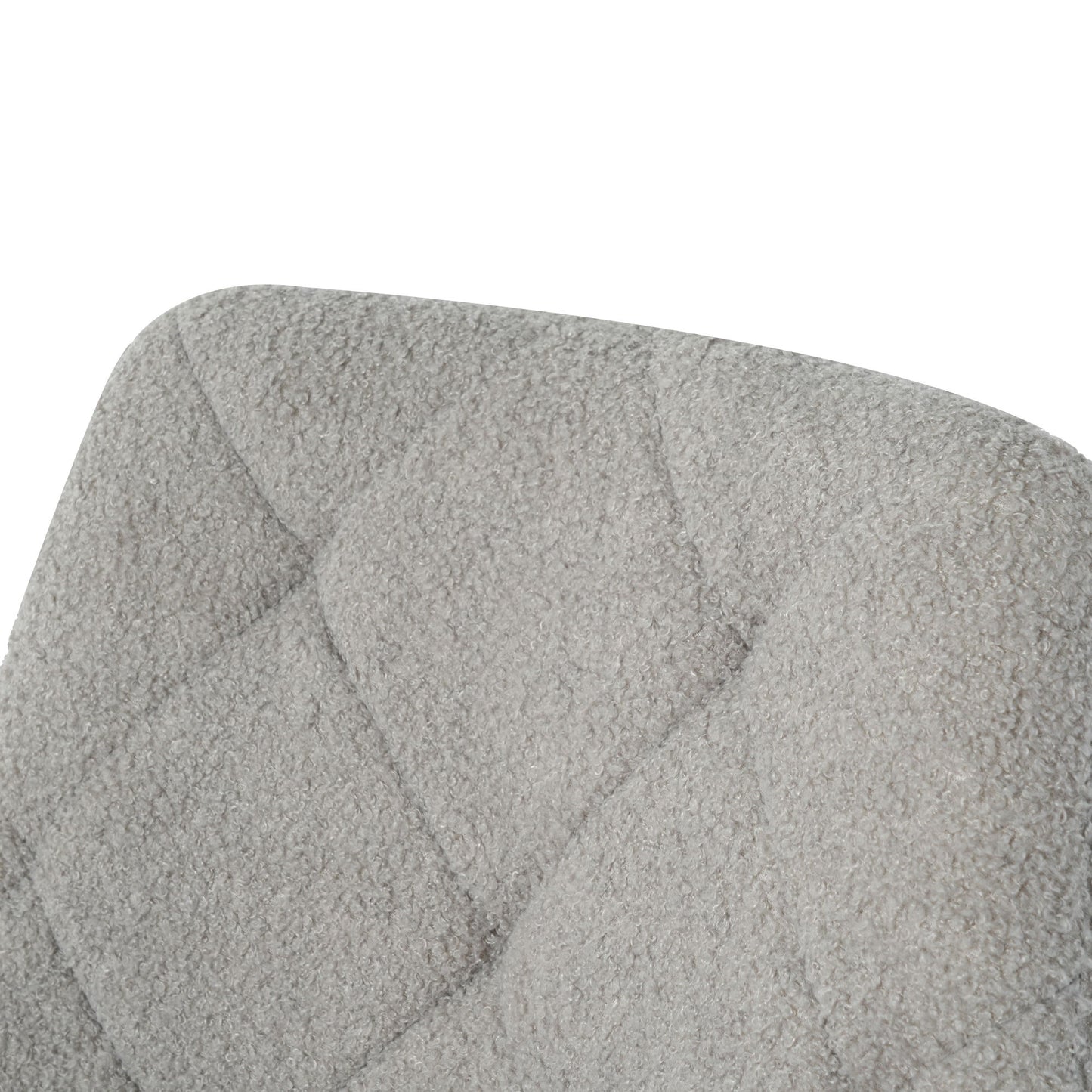 Modern Teddy Velvet Fabric Dining Chair With Gold Plated 5 Claw Legs - Gray