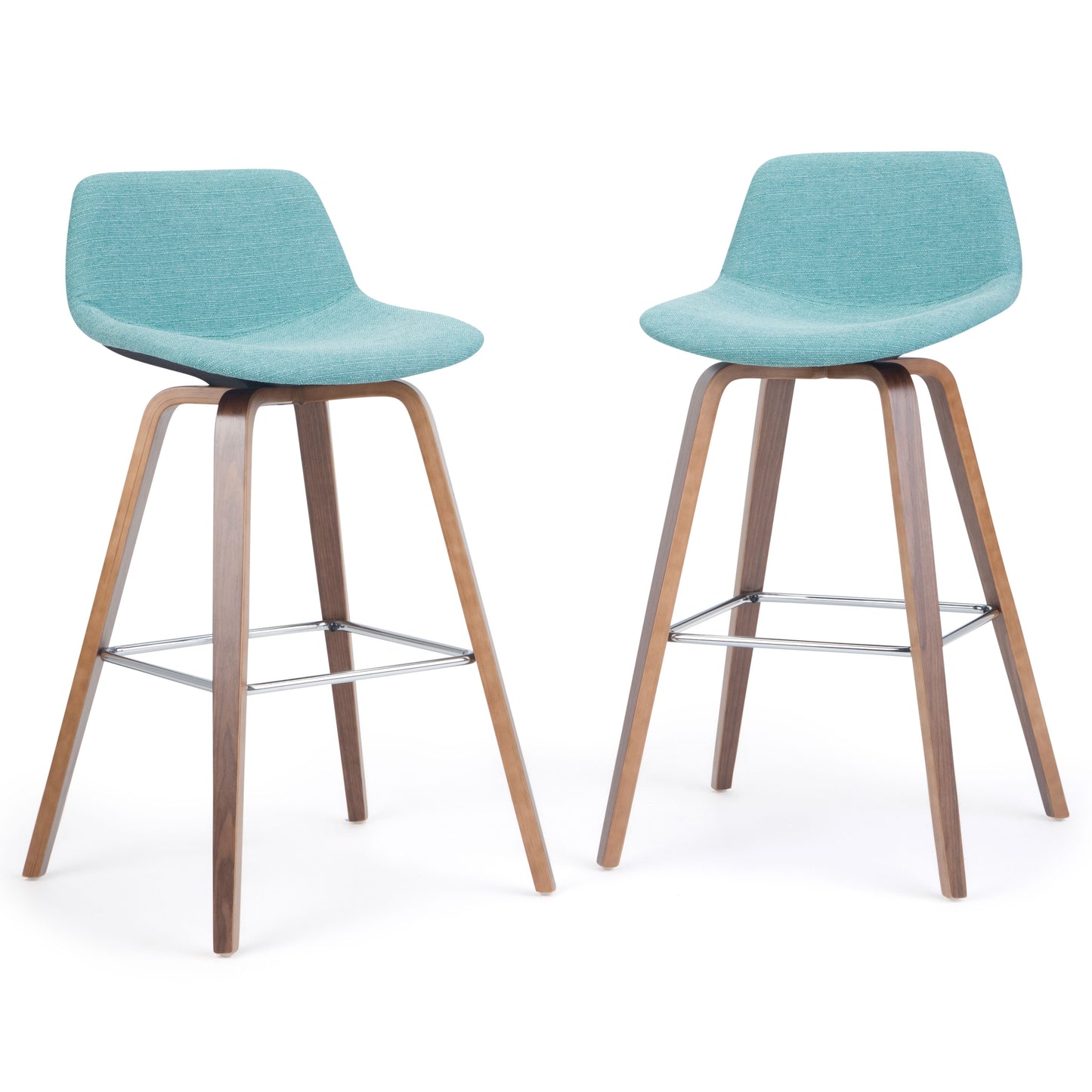 Randolph - Bentwood Upholstered Counter / Bar Height Stool (Set of 2) - Blue