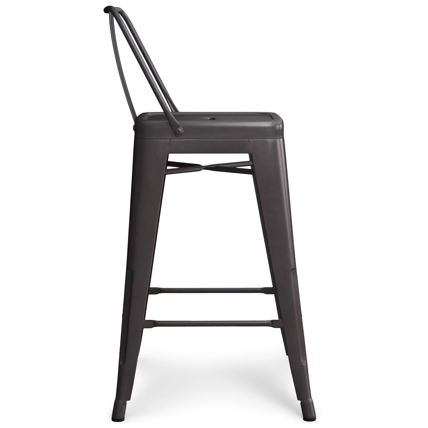 Rayne - Metal Counter Height Stool (Set of 2) - Gunmetal Gray