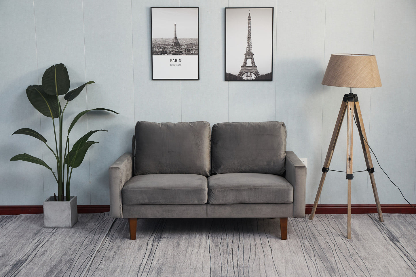 Plush Comfort Loveseat - Gray