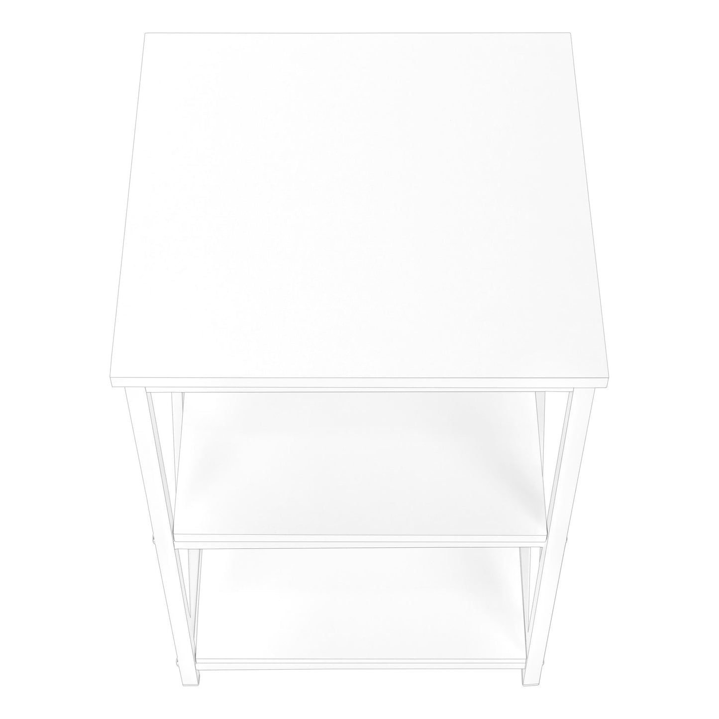 Accent Table, Side Contemporary And Modern - White