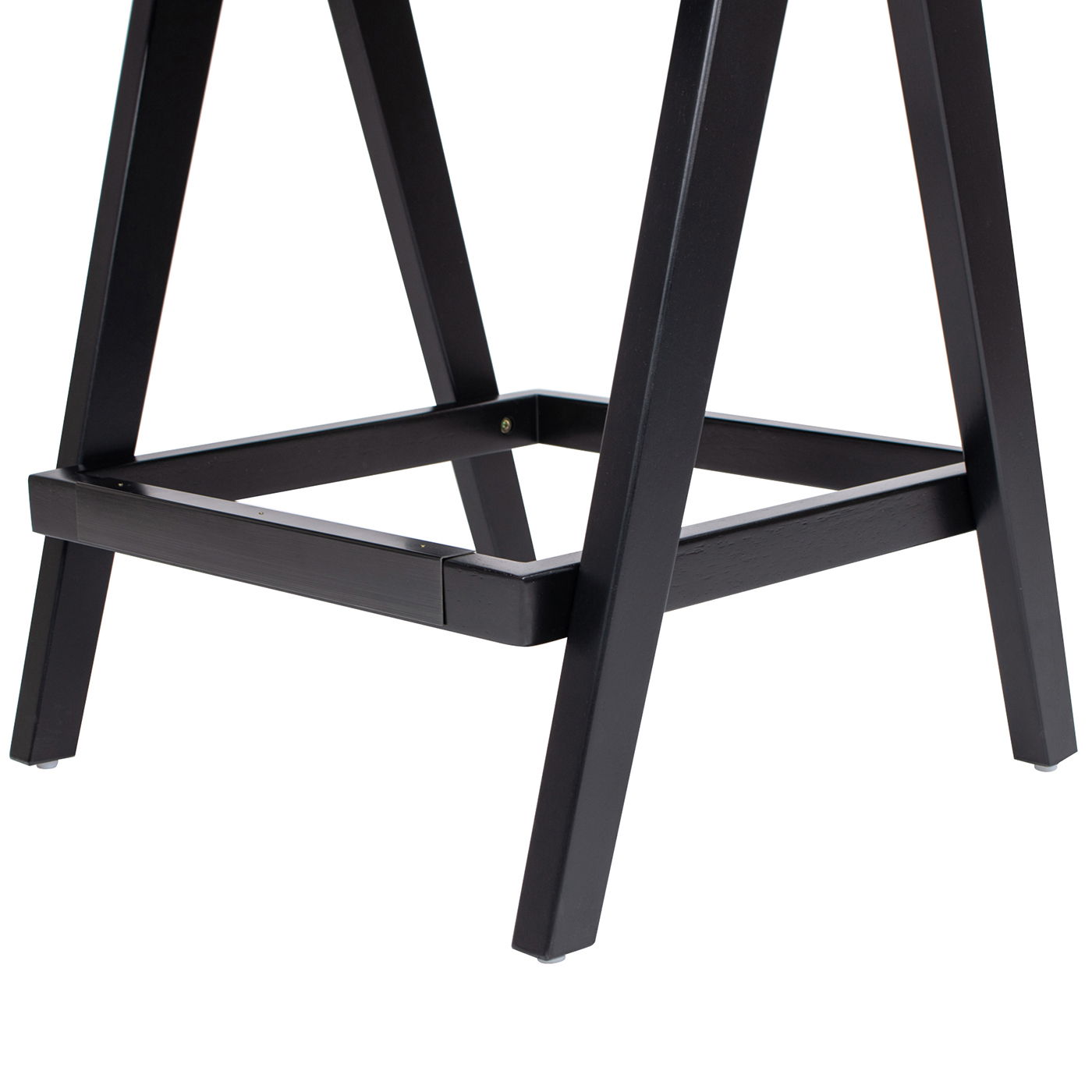 Milan - Modern Webbing Back Counter Bar Stool With Arms (Set of 3) - Ebony Black