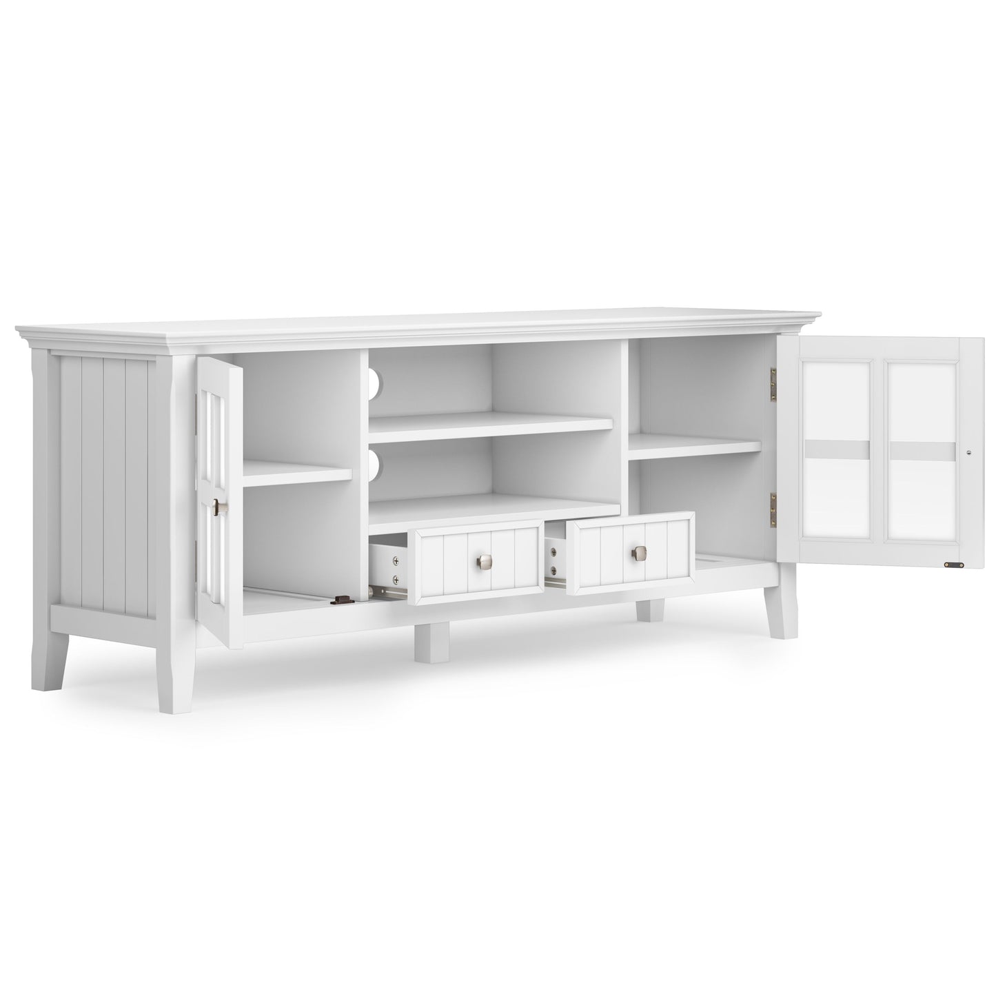 Acadian - TV Media Stand - White