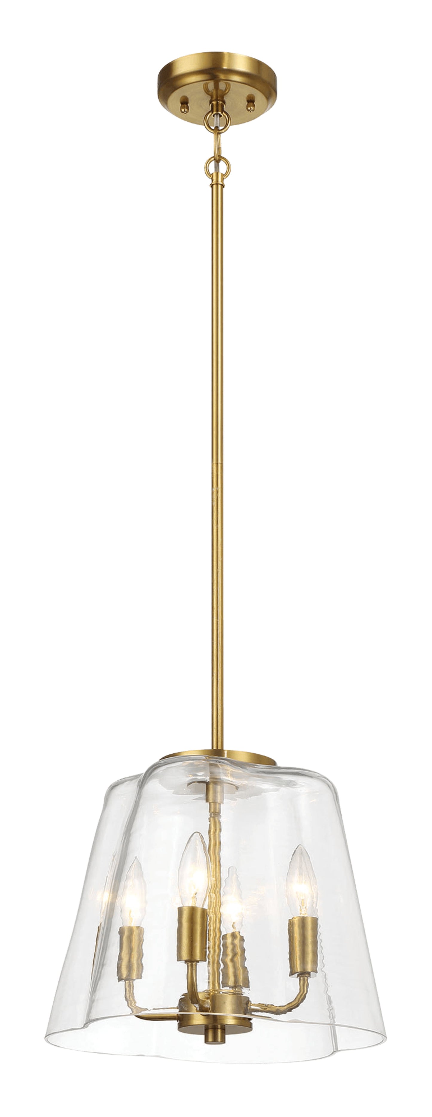Soiree - 4 Candle Lights Pendant - Clear / Gold
