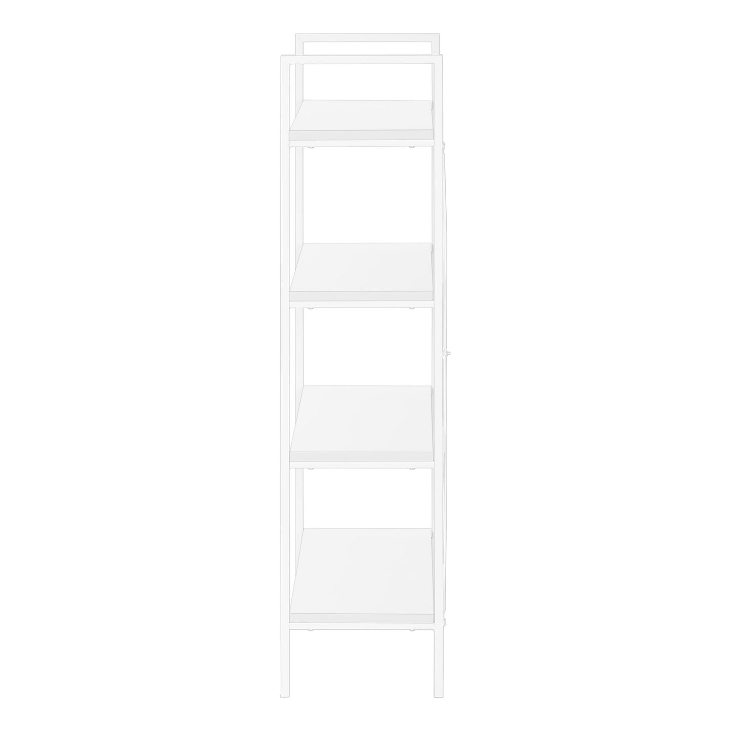 Bookshelf, Bookcase, 4 Tier, Office, Bedroom, Contemporary, Modern - White