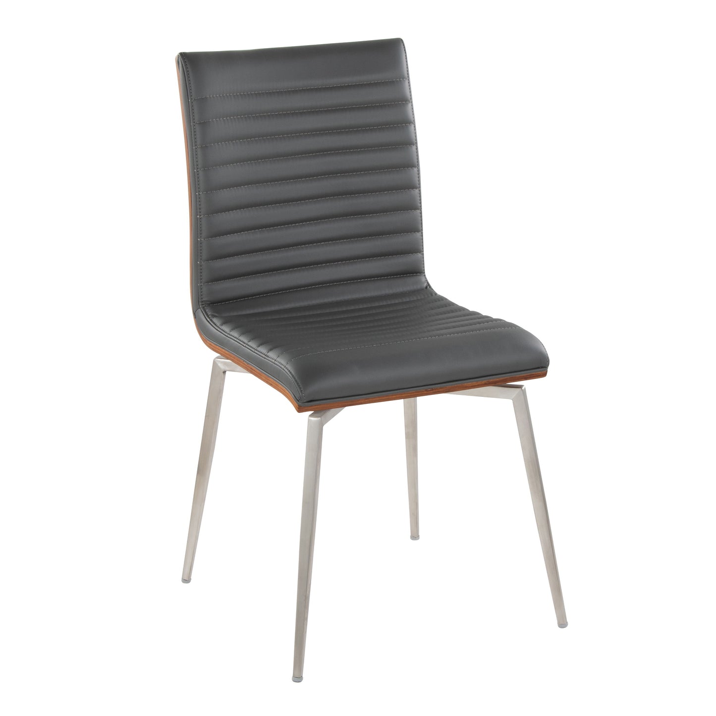 Mason - Contemporary Dining Chair With Swivel (Set of 2) - Walnut / Gray