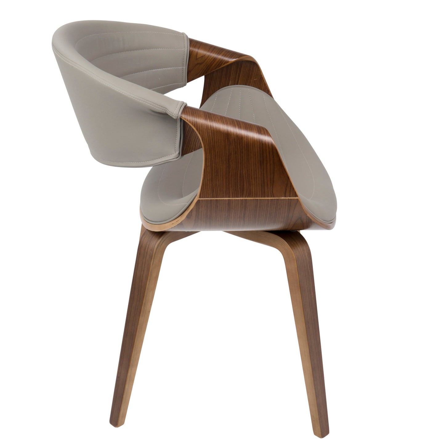 Symphony - Mid-Century Modern Dining / Chair - Walnut / Gray