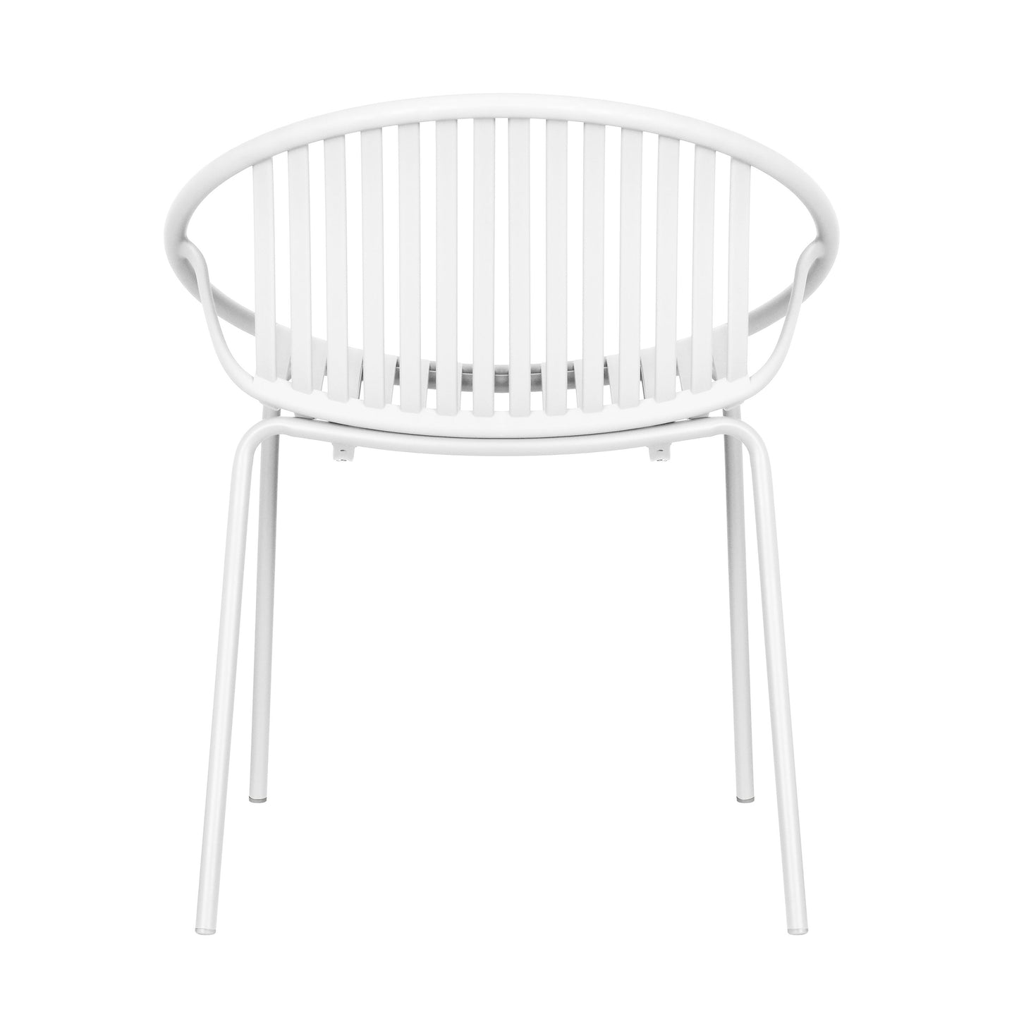 Modern Expandable Outdoor Dining Set With Stackable Chairs - White / Teak