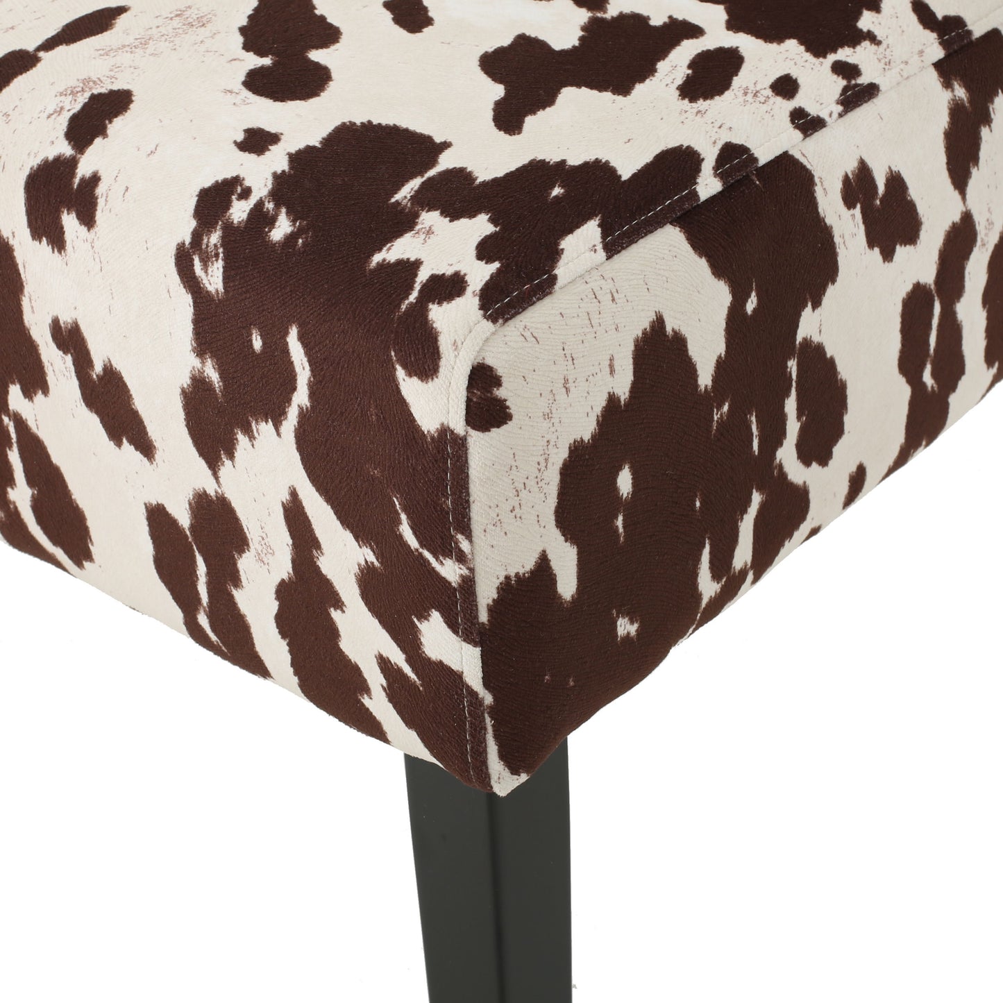 Modern Velvet Dining Chair (Set of 2) With Armless Design - Beige