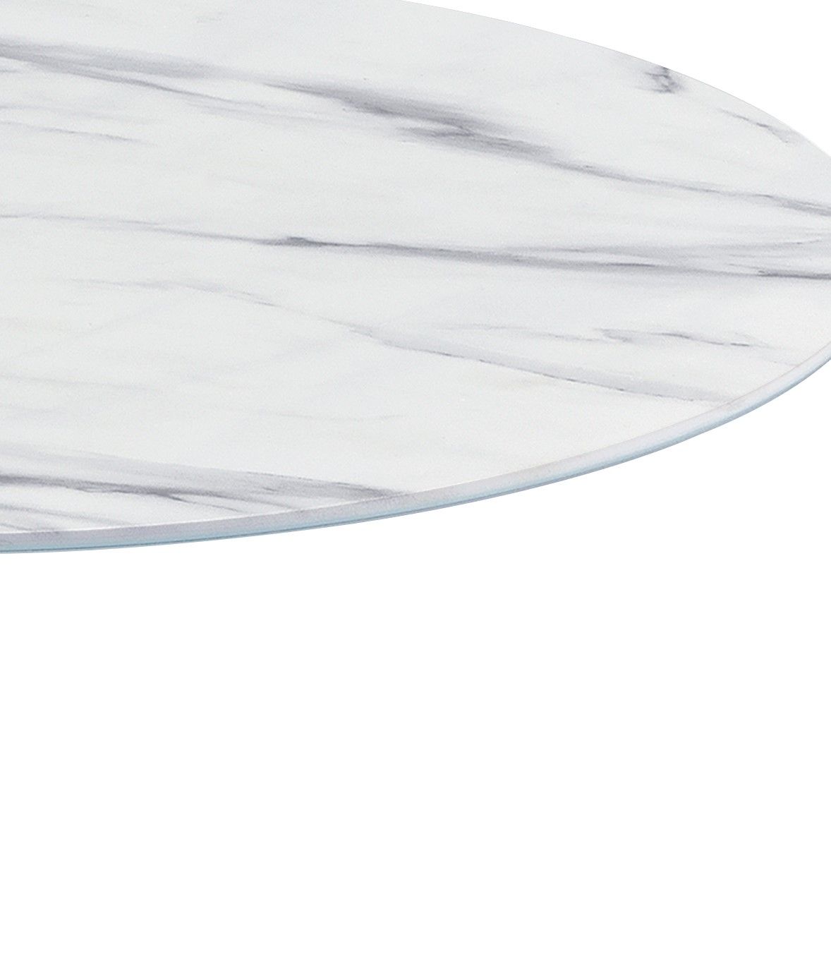 Circa - End Table With Marble Textured Top - White