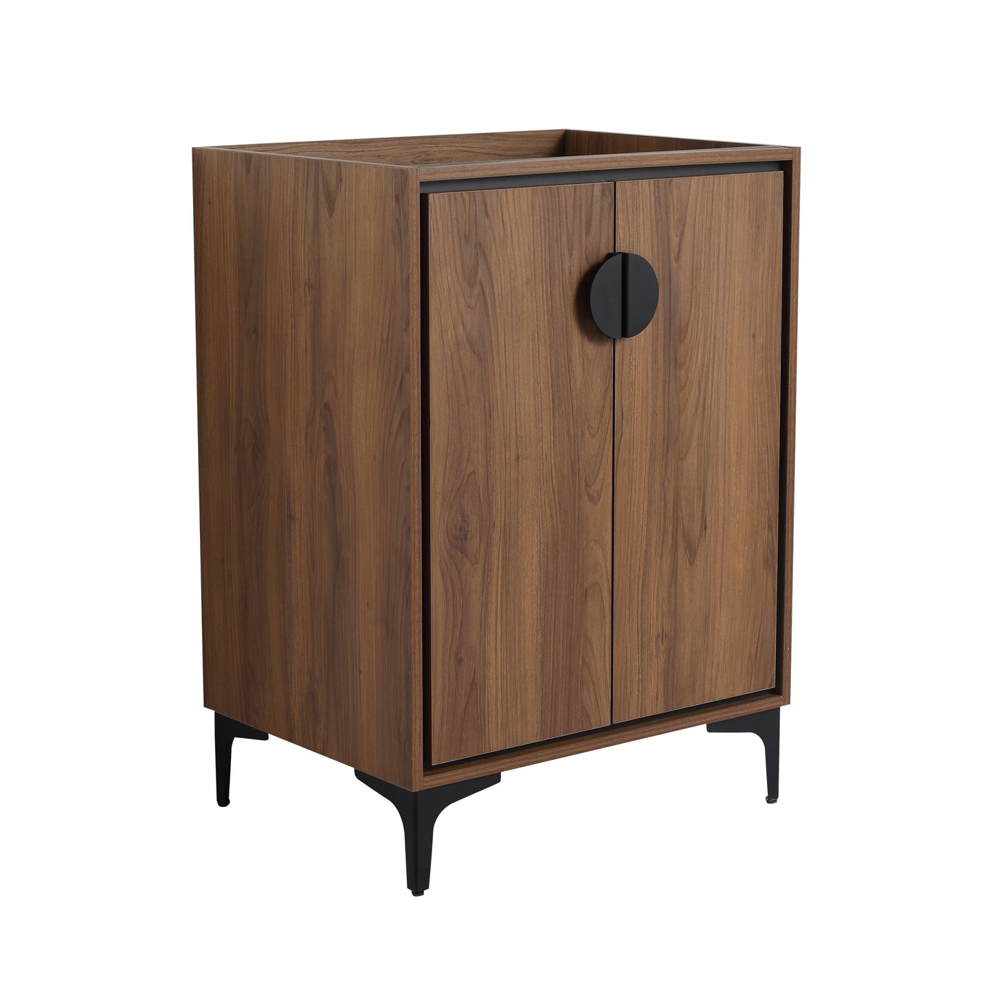 Modern Bathroom Vanity Storage Cabinet With Soft Closing Doors And Construction - Brown