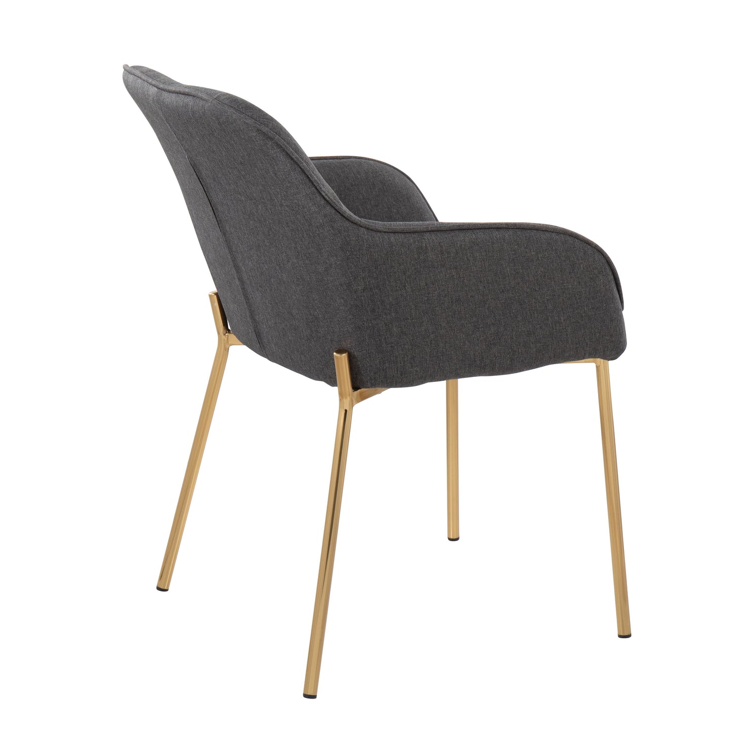 Daniella - Contemporary Dining Chair (Set of 2) - Gold / Charcoal