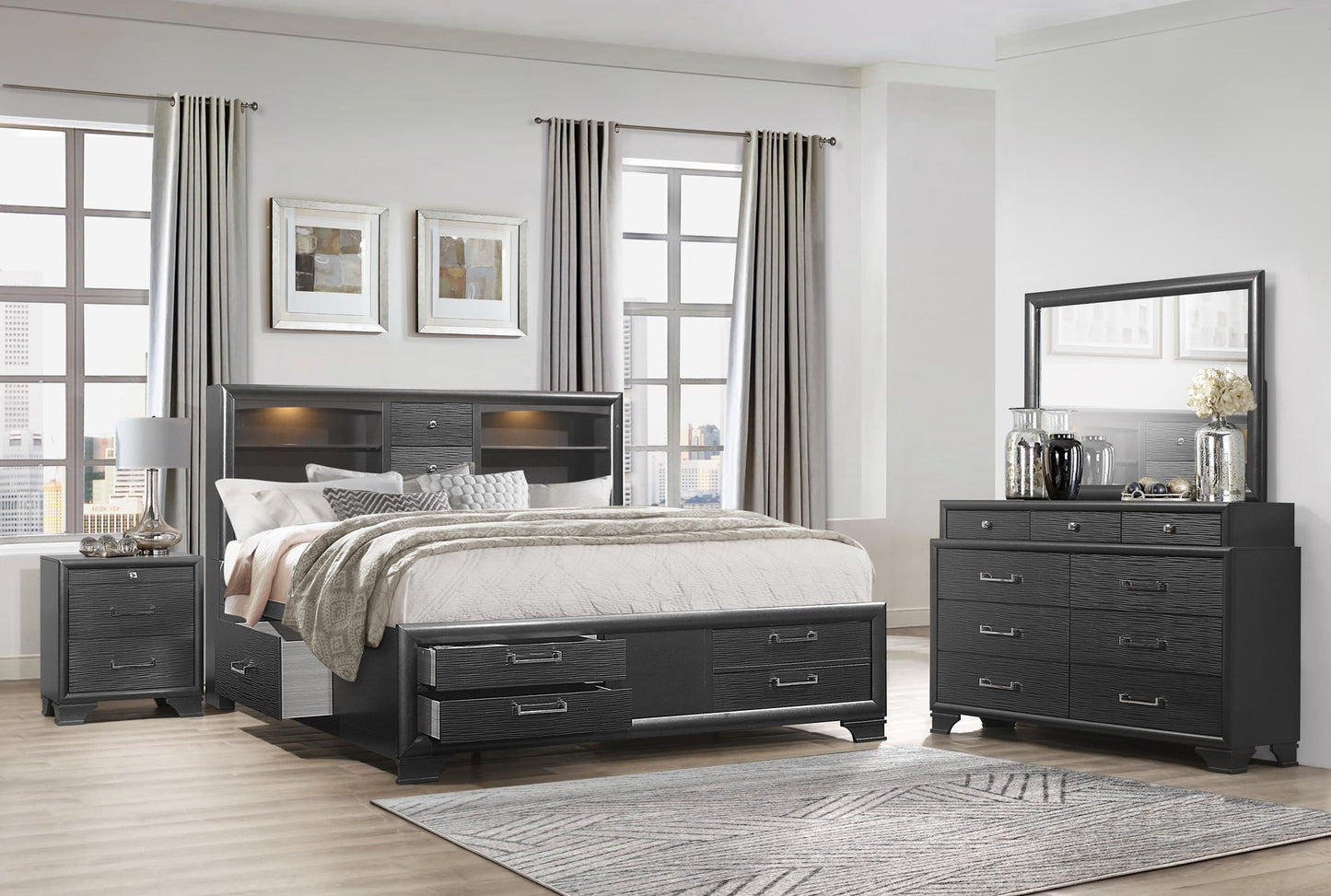 Civic - Nightstand - Gray