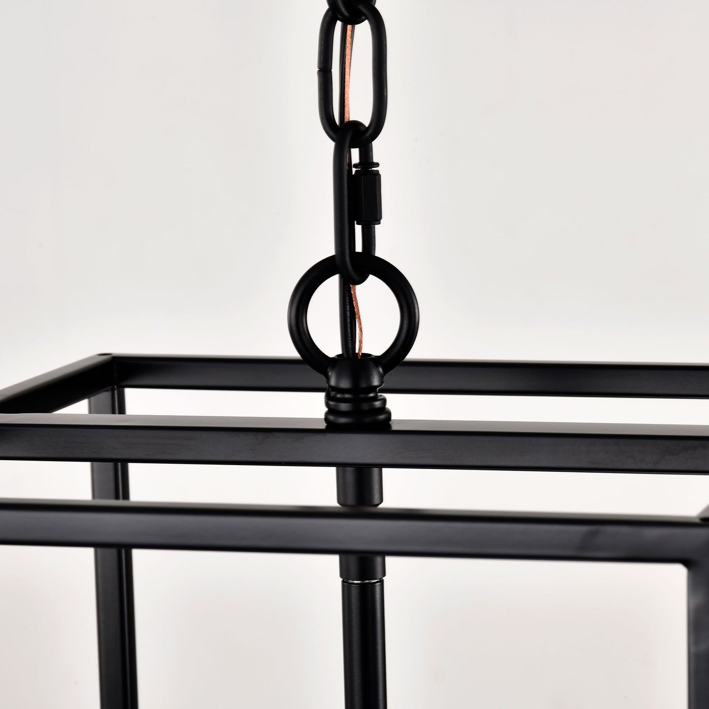 4 Light Metal Lantern Tiered Pendant Hanging Light Fixtures, Industrial Farmhouse Adjustable Height Chandeliers For Dining Room Hallway Foyer Entryway (E12 Bulbs Not Included) - Matte Black