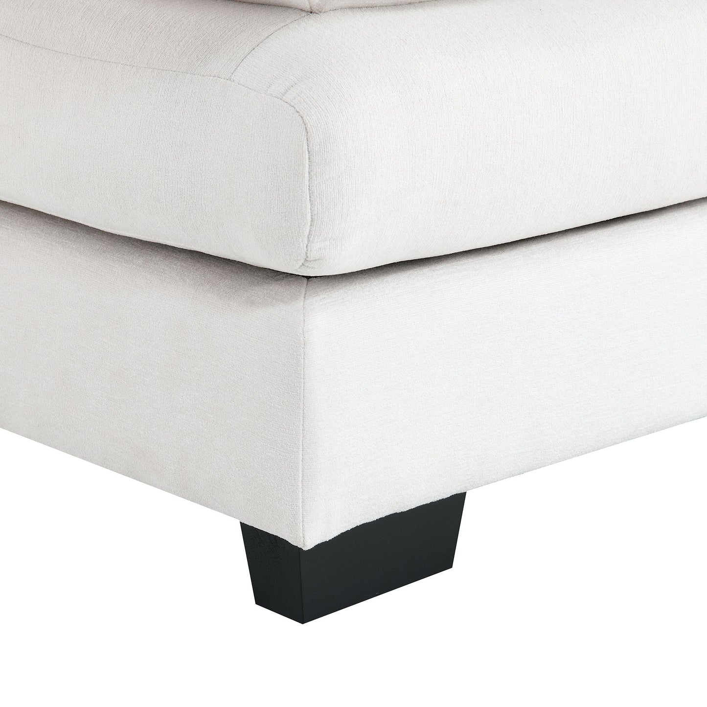 Modern U-Shaped Sectional Sofa With Waist Pillows, 6 Seat Upholstered Symmetrical Sofa Furniture, Sleeper Sofa Couch With Chaise Lounge - White