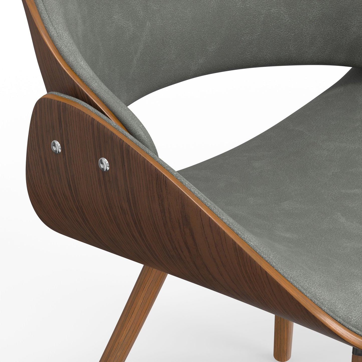 Malden - Bentwood Dining Chair With Wood Back - Distressed Gray