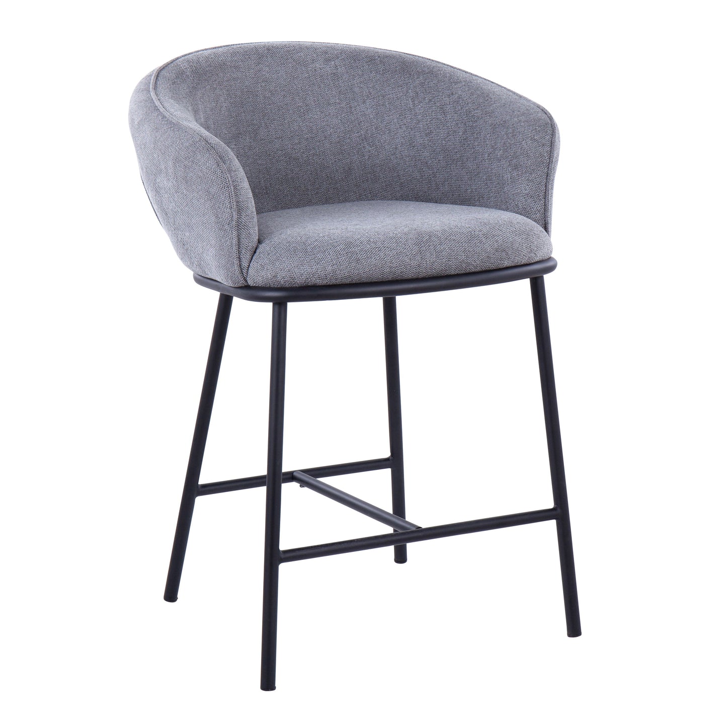 Ashland - Contemporary Counter Stool (Set of 2) - Black / Gray