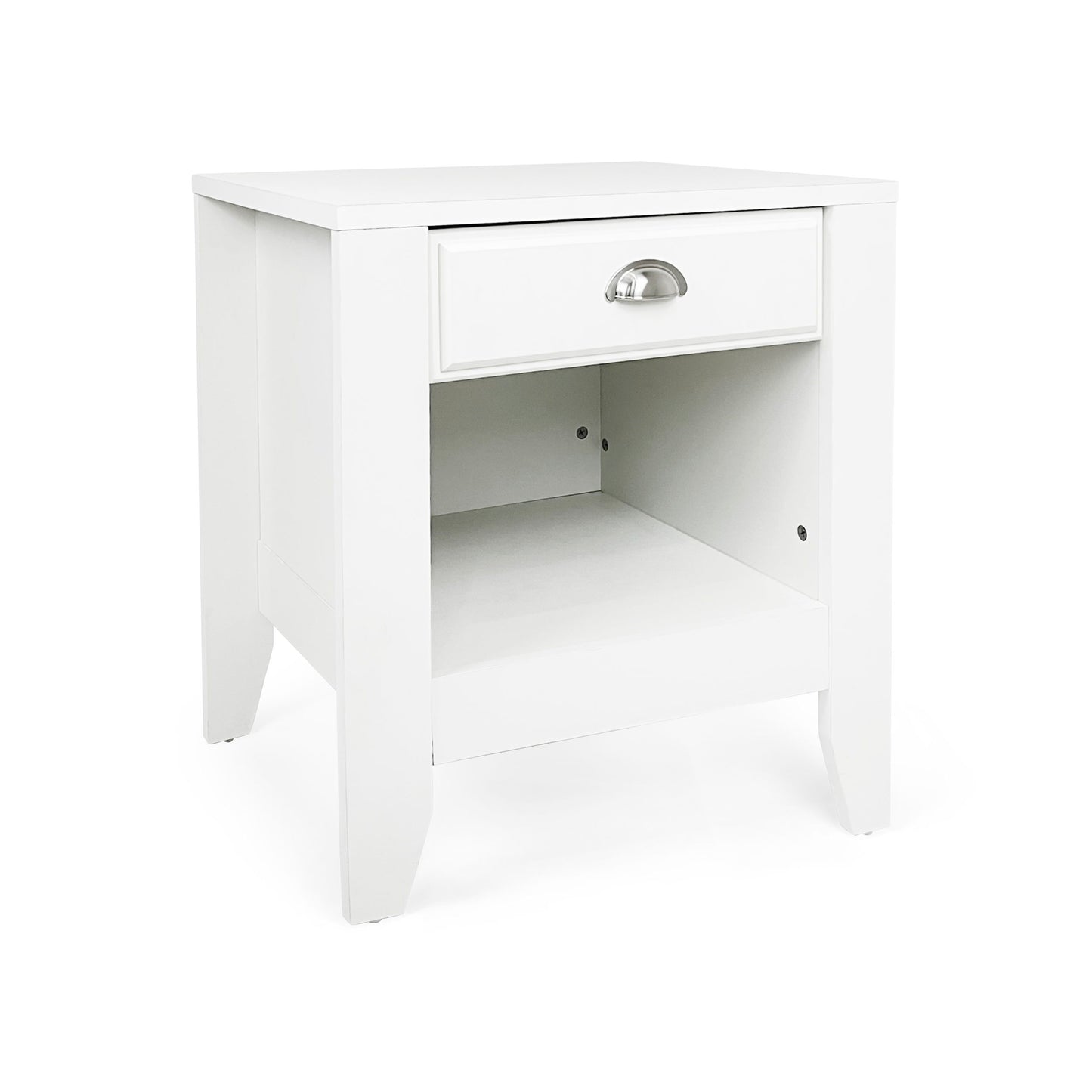 Cleary - Contemporary Wood Nightstand With Drawer - White