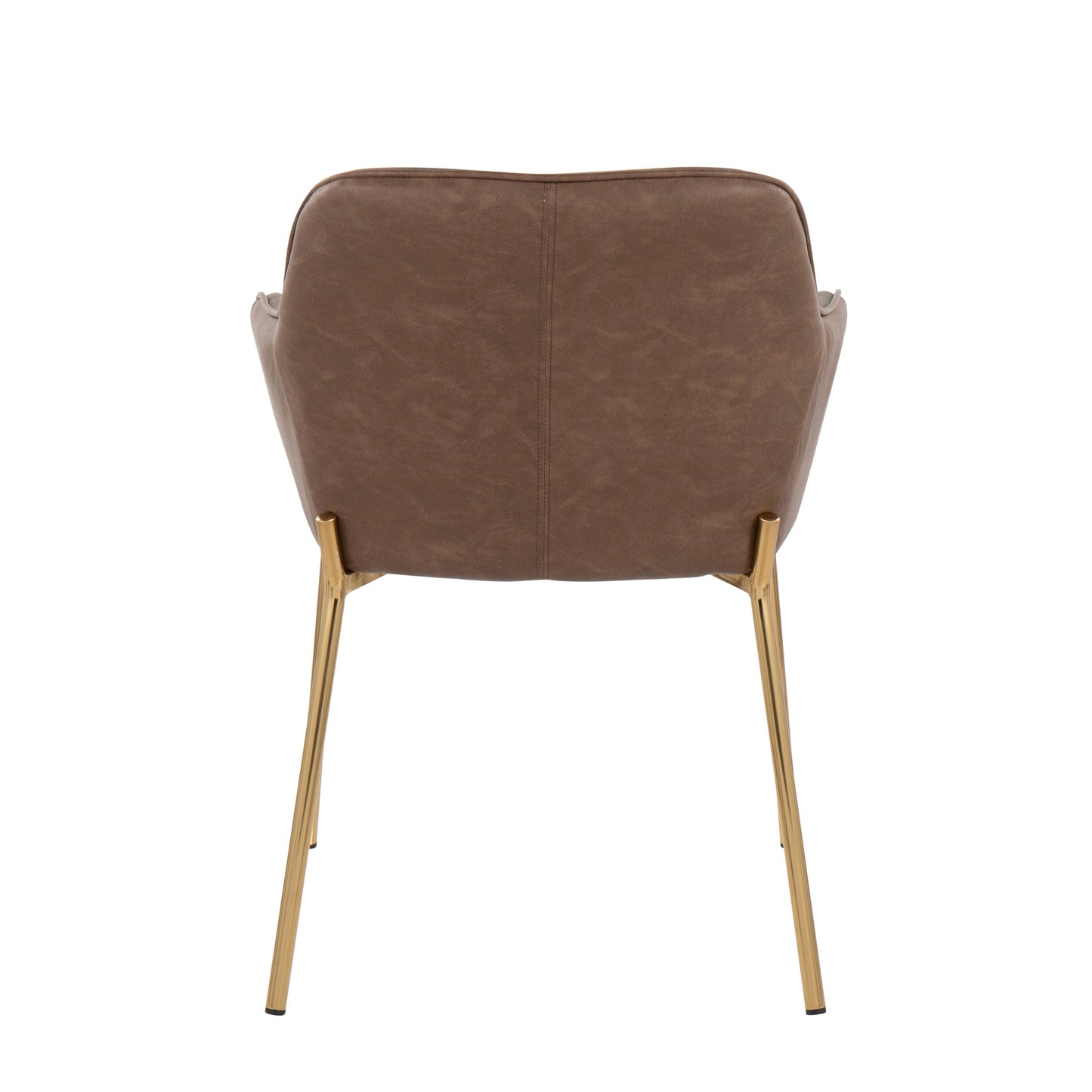 Daniella - Contemporary Dining Chair (Set of 2) - Gold / Espresso