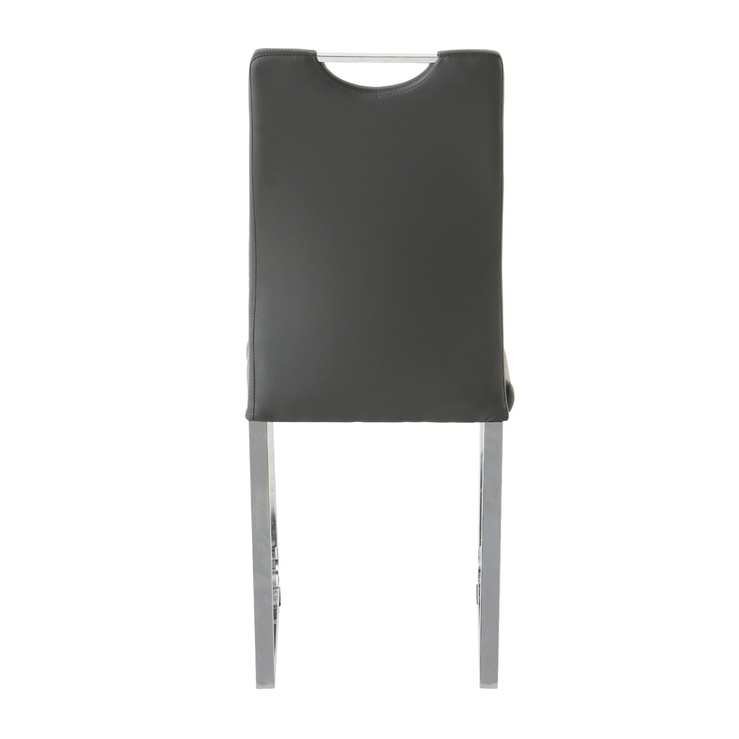Modern Dining Chair (Set of 2), Upholstered With Cloth And Electroplated Metal Legs For Home Furniture - Charcoal Gray