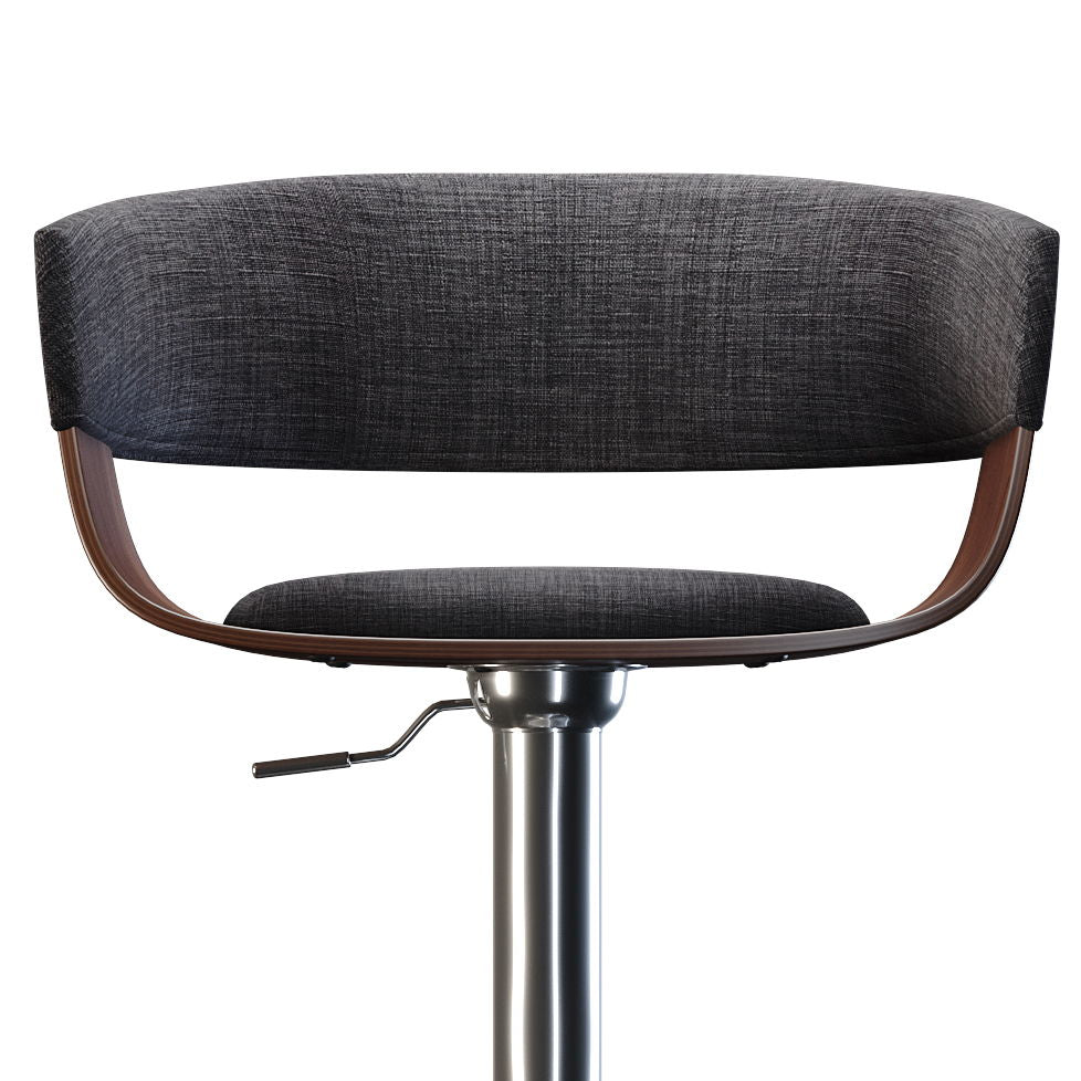 Lowell - Adjustable Swivel Bar Stool - Charcoal Gray