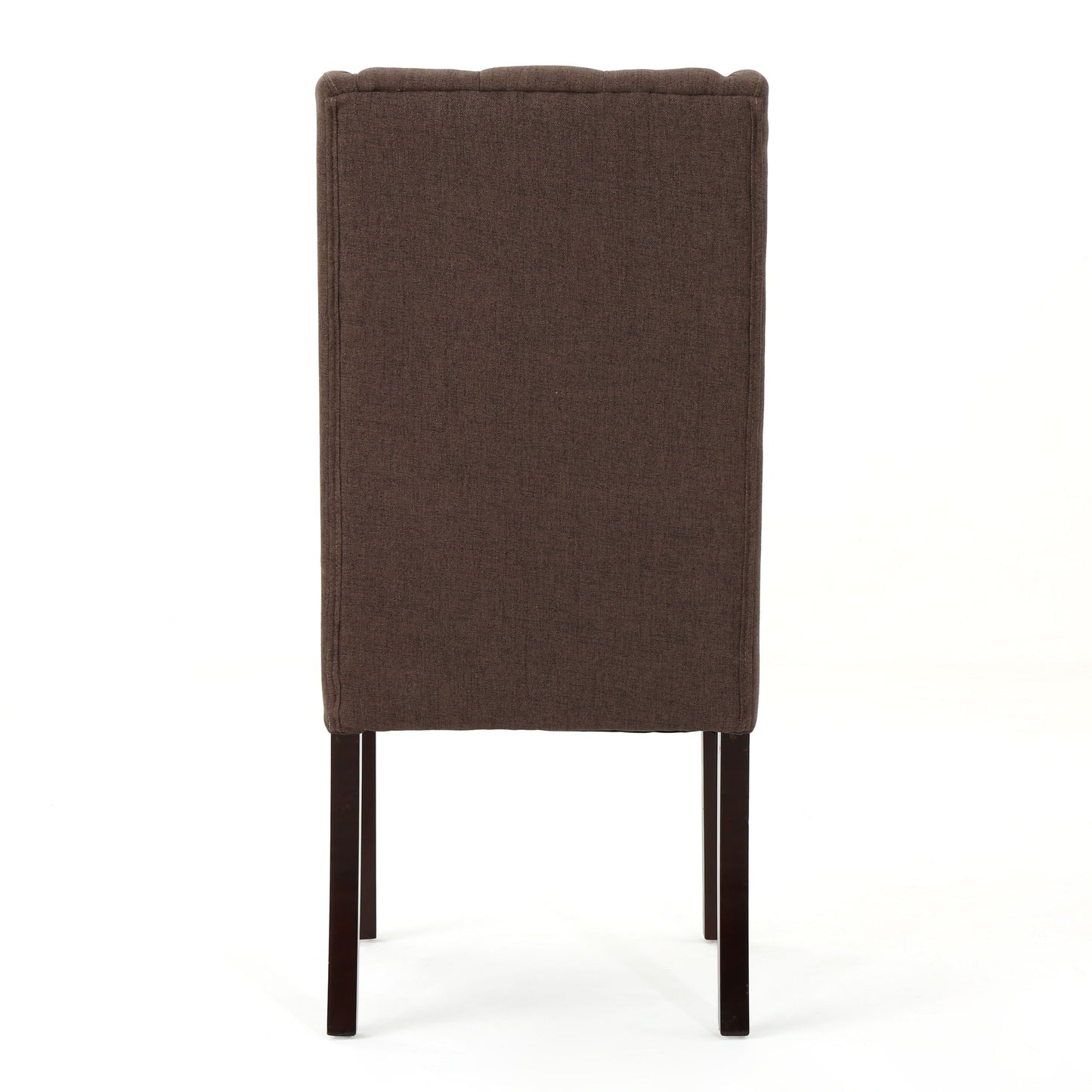 Elegant Tufted Dining Chair (Set of 2) With High Backrest - Dark Brown