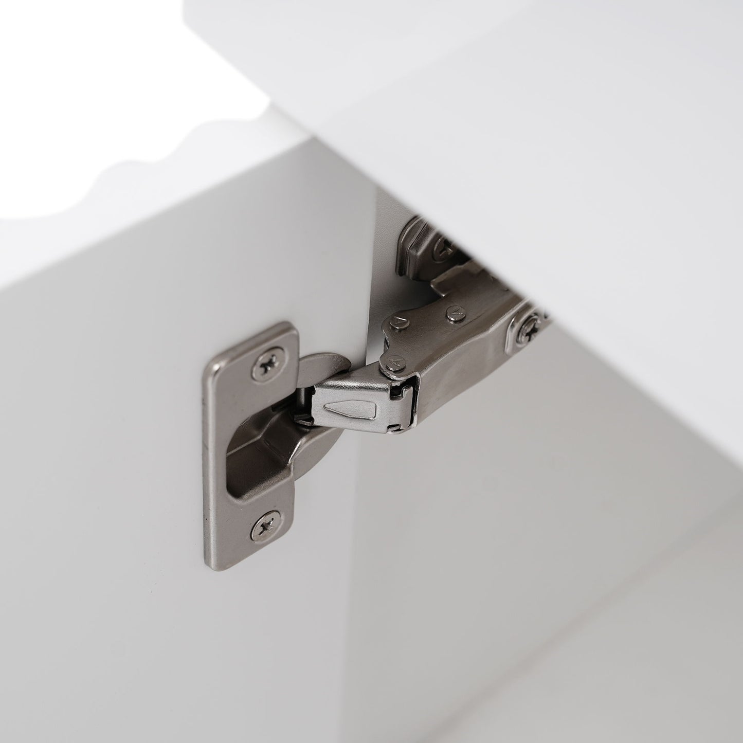 Modern Floating Bathroom Vanity With Ceramic Basin Perfect For Small Bathrooms, Right Side Storage - White