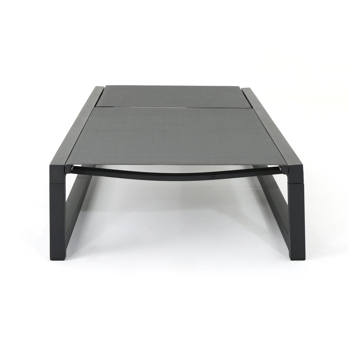 Chaise Lounge With 5 Reclining Positions, Outdoor Patio Lounge Chairs - Black / Gray