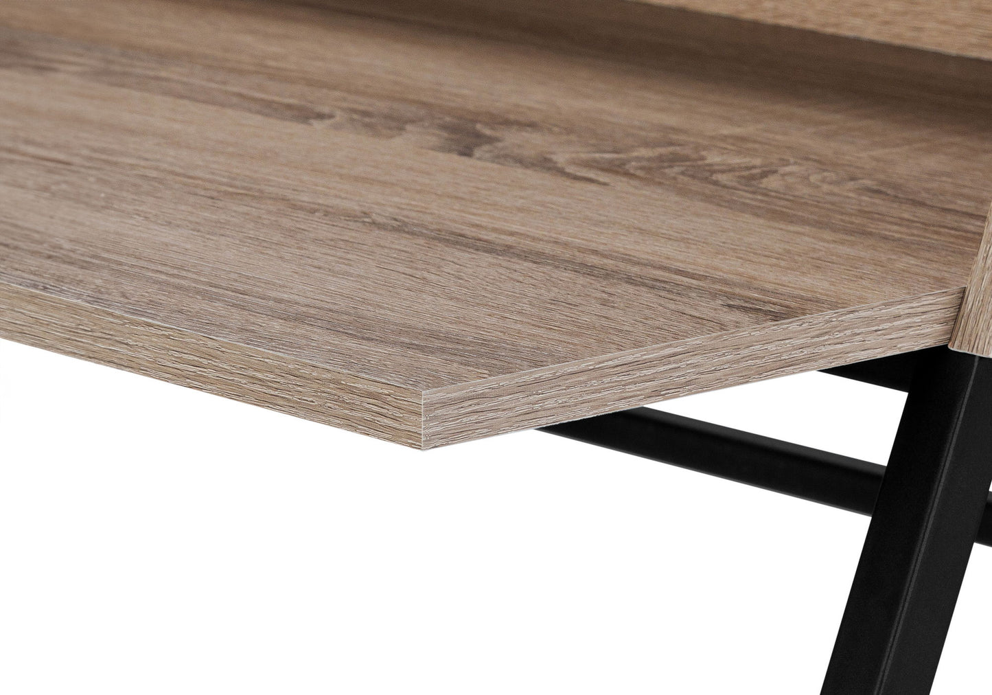 Computer Desk For Home Office, Laptop, Storage Shelves, Contemporary & Modern - Taupe